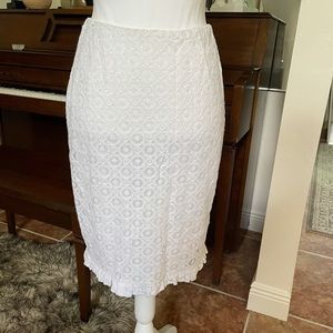 White midi skirt